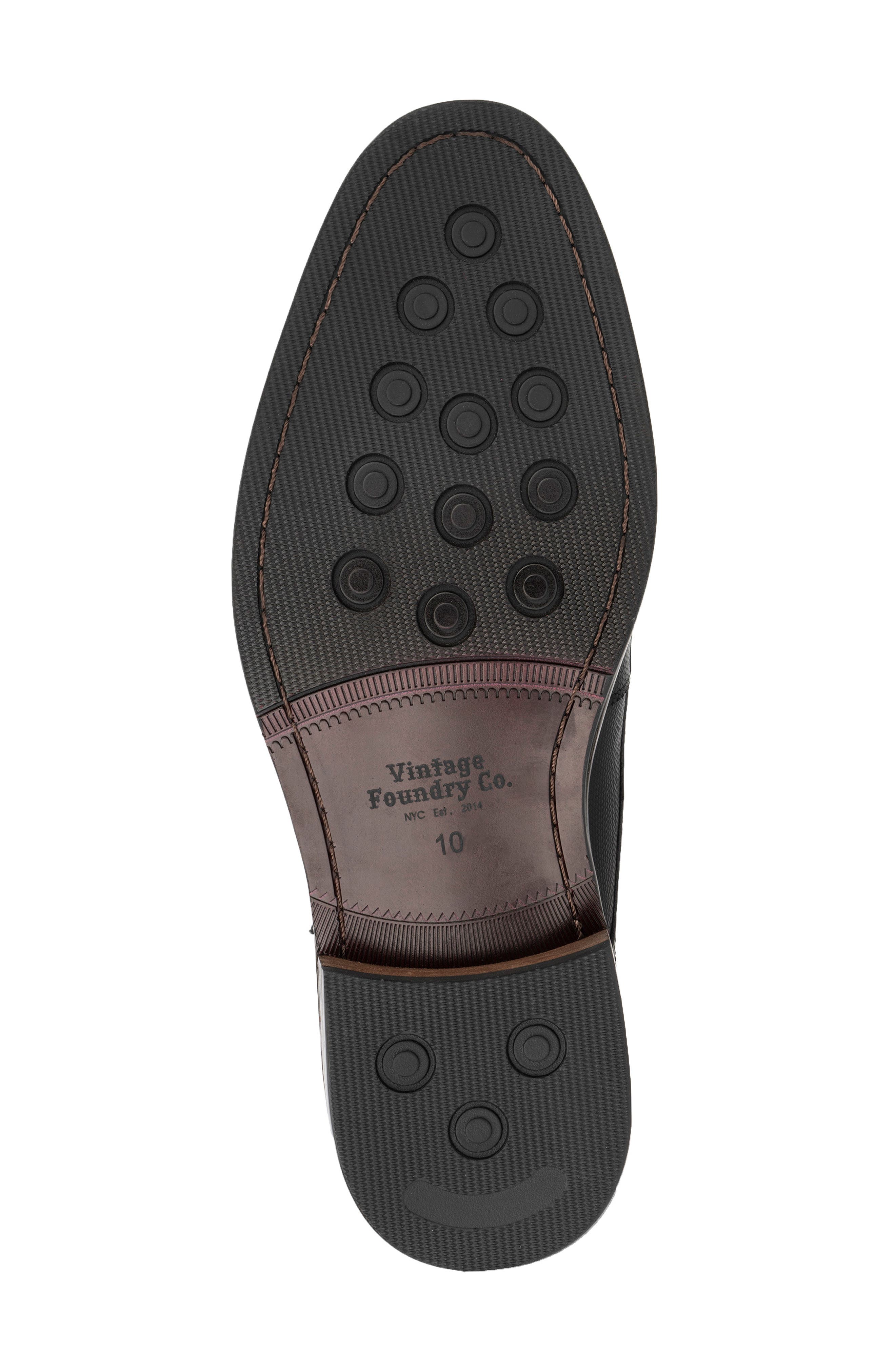 VINTAGE FOUNDRY Morgan Monk Strap Leather Loafer, Alternate, color, Black