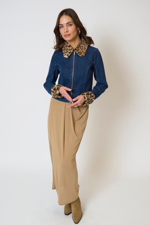 Gia Denim And Fur Jacket