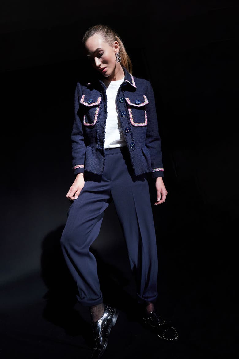 Cotton Wool Barrel Pants, Alternate, color, Blue