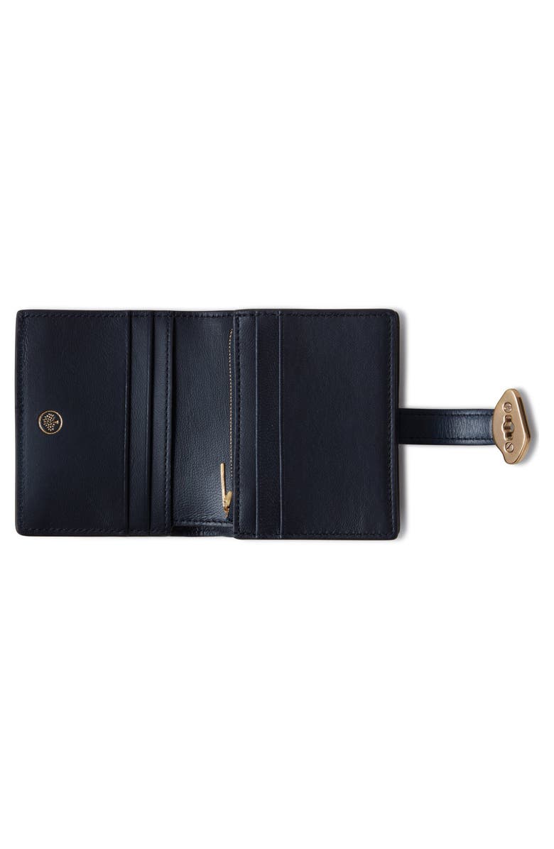 Mulberry Lana Compact High Gloss Leather Bifold Wallet, Alternate, color, Night Sky