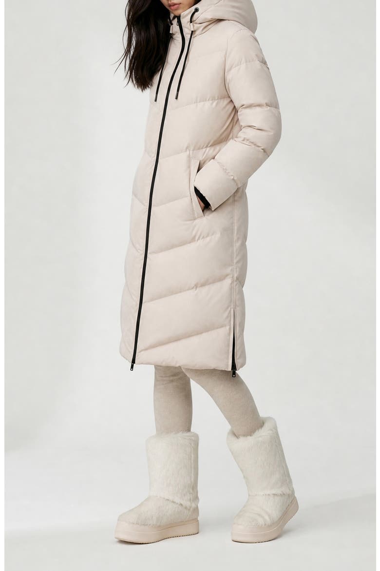 Avril Hooded Puffer Coat, Alternate, color, IVORY