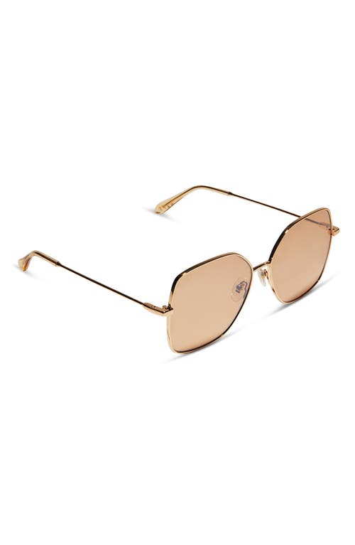 Diff Iris 55mm Polarized Square Sunglasses In Honey Crystal Flash