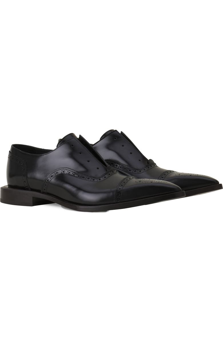 Lanvin Brogue Oxford Shoe In Shiny Leather, Alternate, color, Black