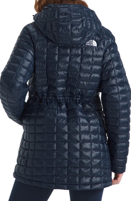 The North Face Thermoball Quilted Hooded Parka In Blue