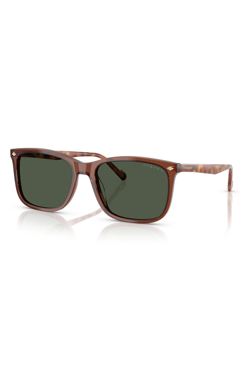 VOGUE 57mm Pillow Sunglasses, Alternate, color, Transparent Brown