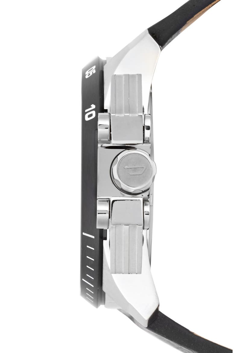 'Ironside' Chronograph Watch, 48mm, Alternate, color, BLACK/ SILVER