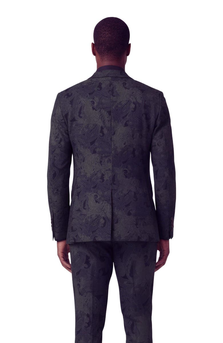 Lords of Harlech Paisley Explosion Mens Tailored Blazer, Alternate, color, Paisley Explosion Black