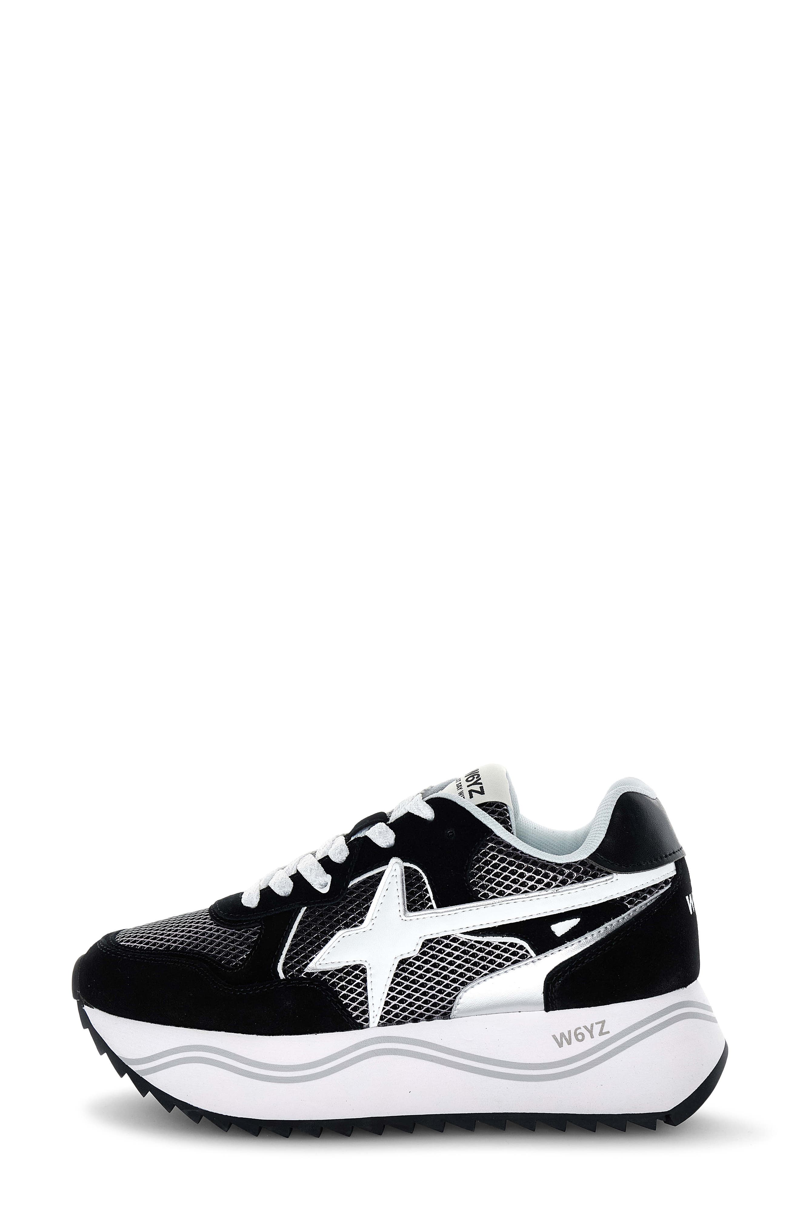 W6YZ Deva Sneaker, Alternate, color, Black White