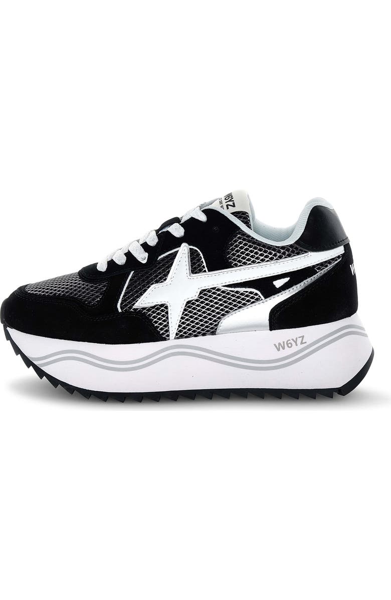 W6YZ Deva Sneaker, Alternate, color, Black White