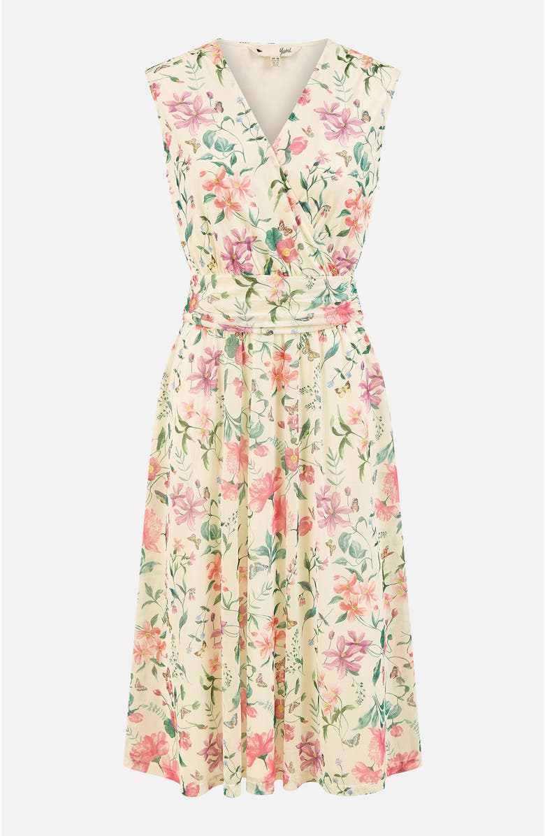 Yumi Mesh Stretch Midi Dress, Alternate, color, Ivory