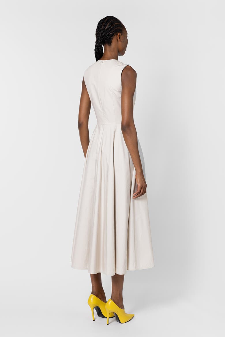 Helin Cotton Macrame Detail Dress, Alternate, color, Dusty White