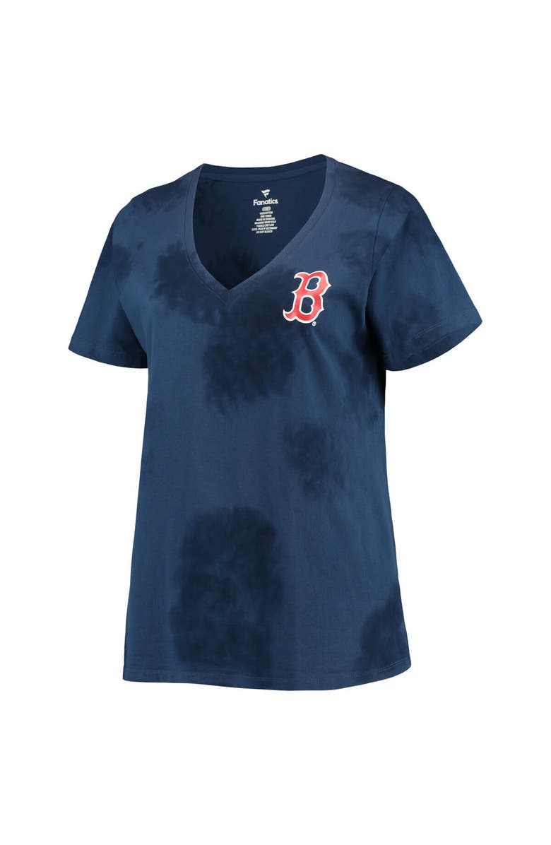 PROFILE Women's Navy Boston Red Sox Plus Size Cloud V-Neck T-Shirt, Alternate, color, 