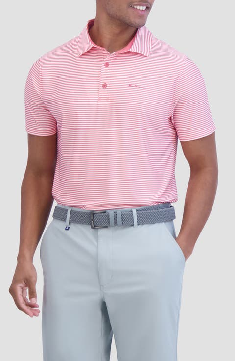 Stripe Tech Jersey Polo