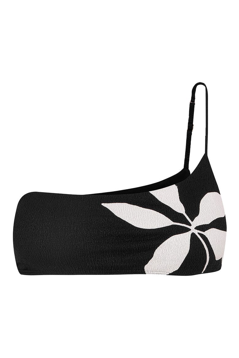 Firenze Susan Ana One-Shoulder Bikini Top, Alternate, color, BLACK MULTI