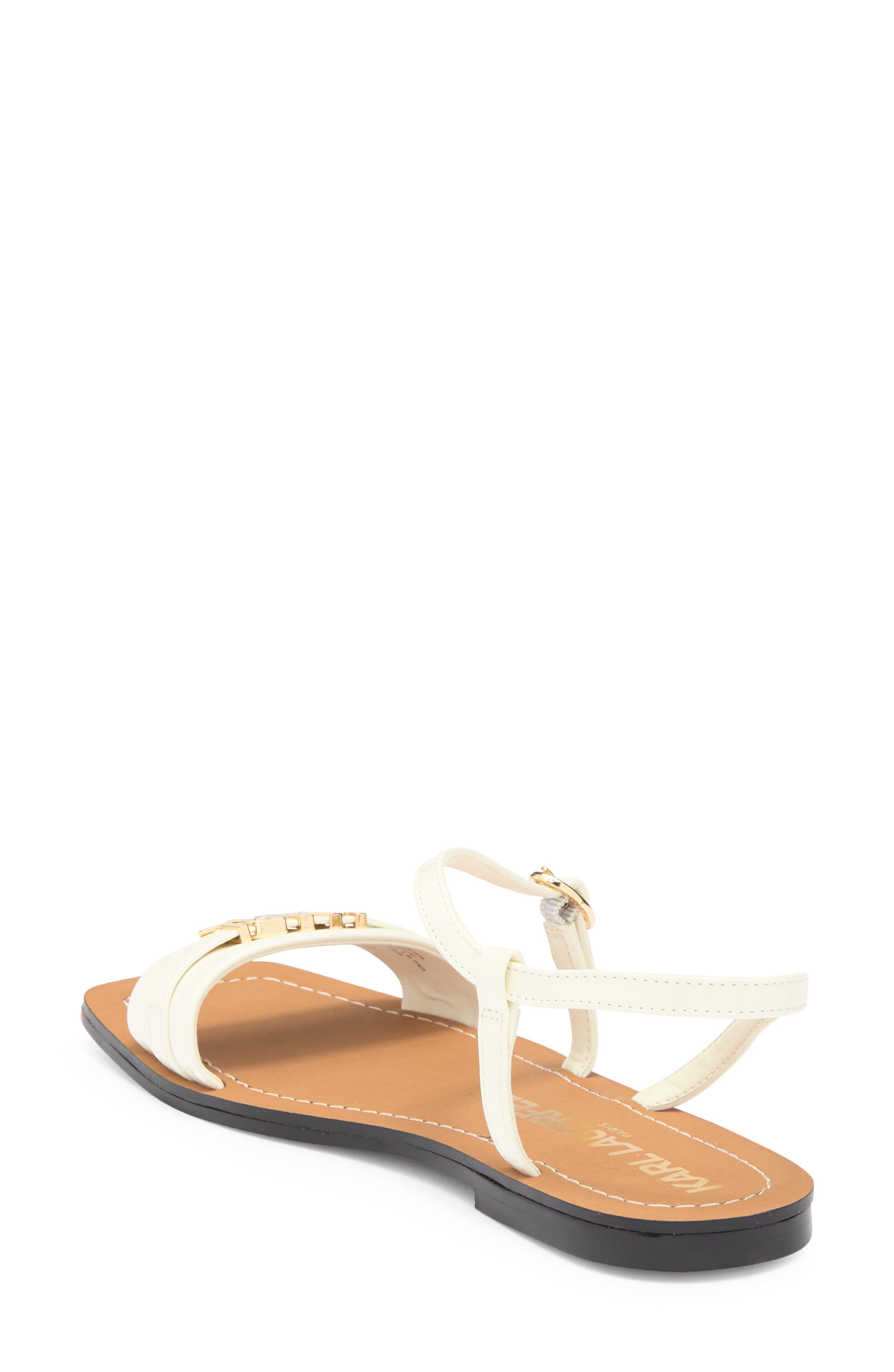 Miram Flat Strappy Sandal, Alternate, color, CREAM