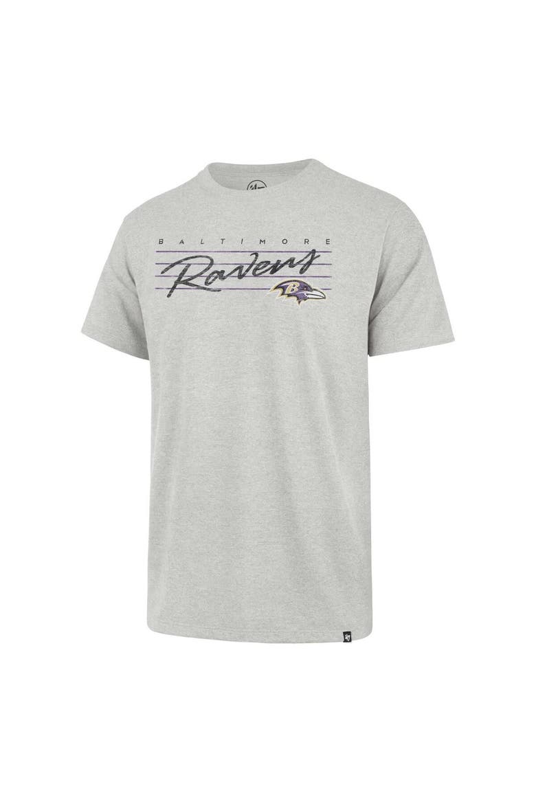 Men's '47 Gray Baltimore Ravens Downburst Franklin T-Shirt, Alternate, color, Gray