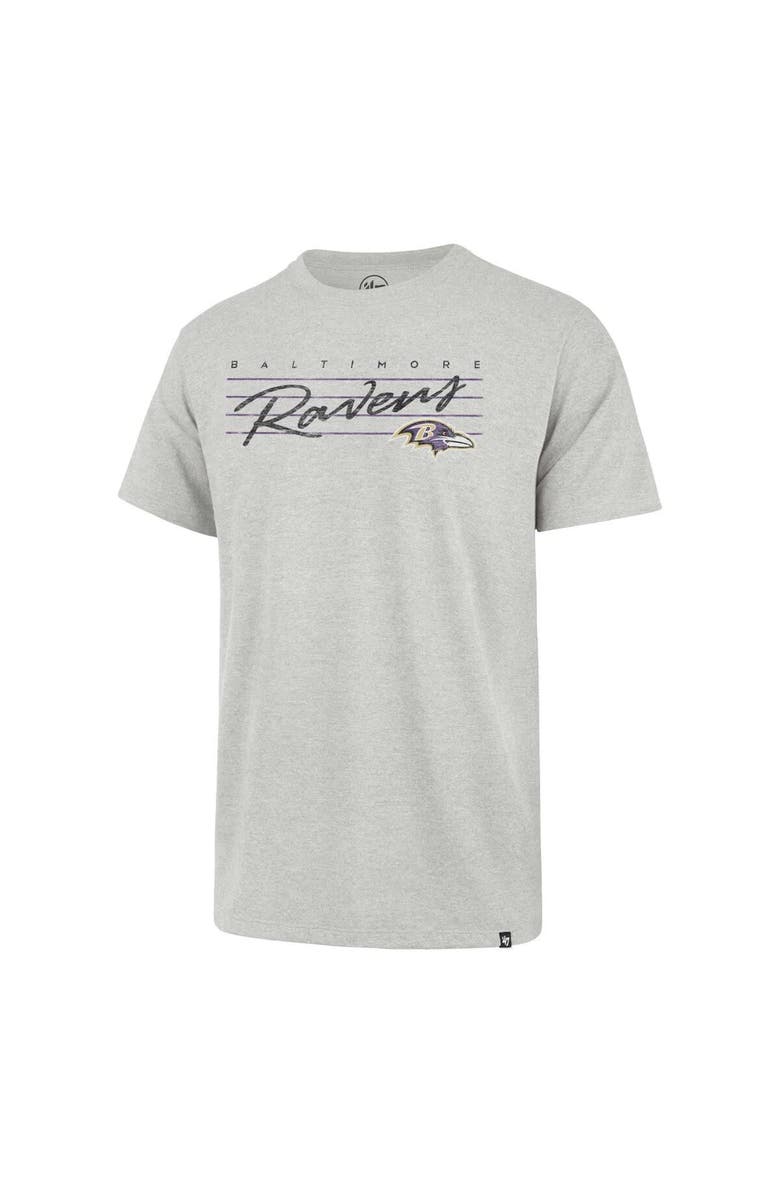 '47 Men's '47 Gray Baltimore Ravens Downburst Franklin T-Shirt, Alternate, color, Gray