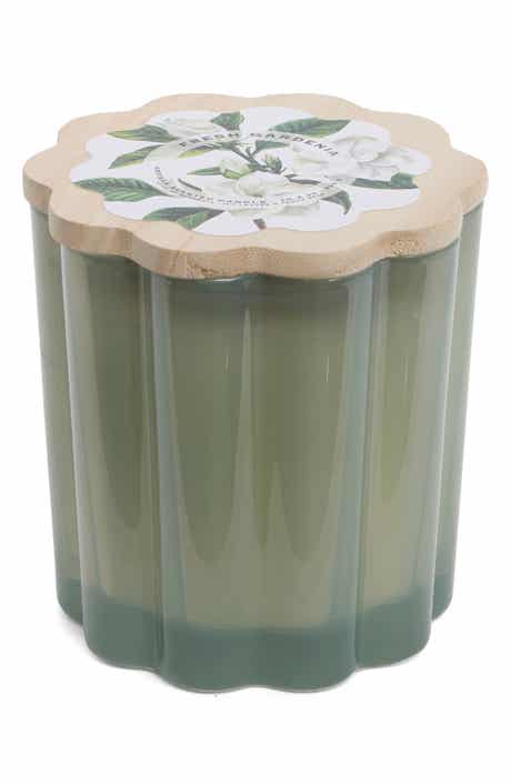PORTOFINO CANDLES Fresh Gardenia Milkglass Flower Candle