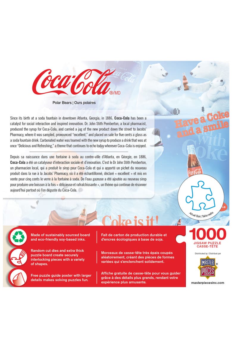 Coca-Cola Polar Bears 1000 Piece Puzzle, Alternate, color, Multicolor