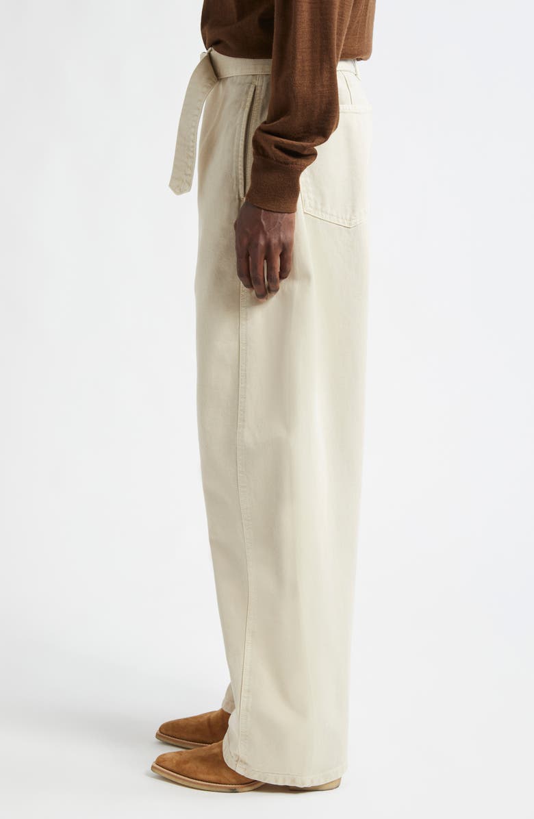 Lemaire Twisted Seam Belted Straight Leg Pants, Alternate, color, 