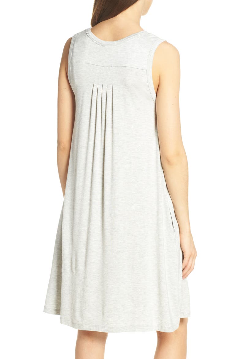Pleat Nightgown, Alternate, color, GREY
