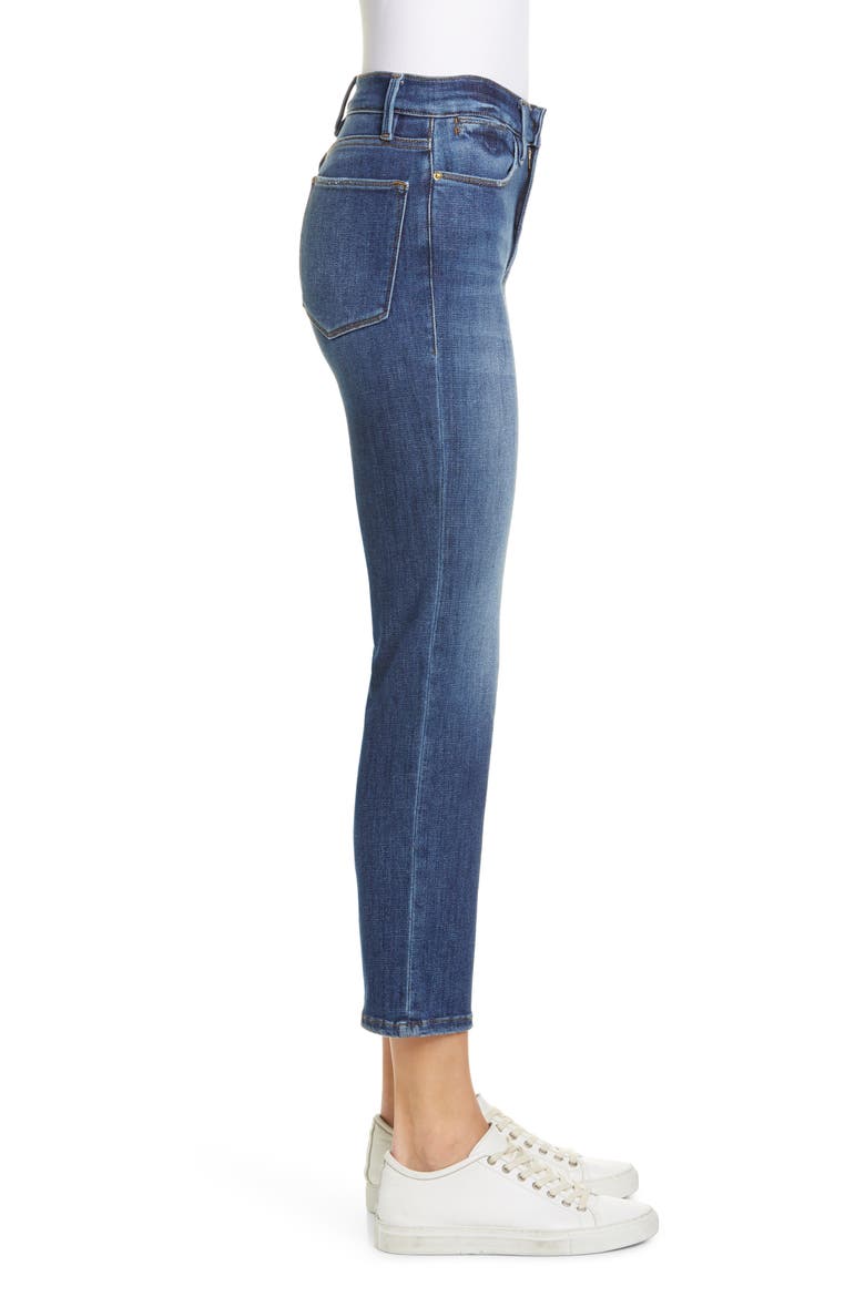 Le High Ankle Straight Leg Jeans, Alternate, color, BESTIA