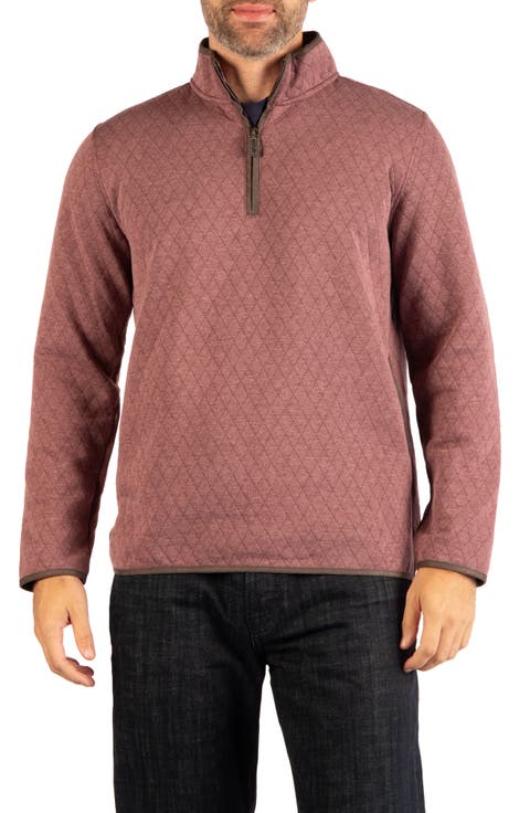 Quilted Quarter Zip Pullover