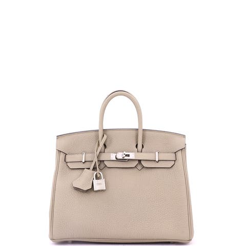 Birkin Handbag Light Togo with Palladium Hardware 25