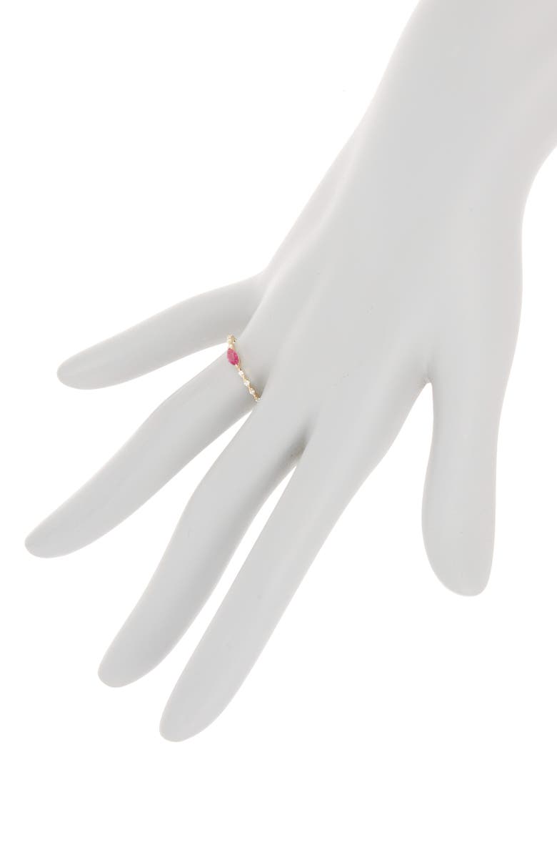 Bony Levy El Mar Ruby & Diamond Stackable Ring - 0.053ct., Alternate, color, 