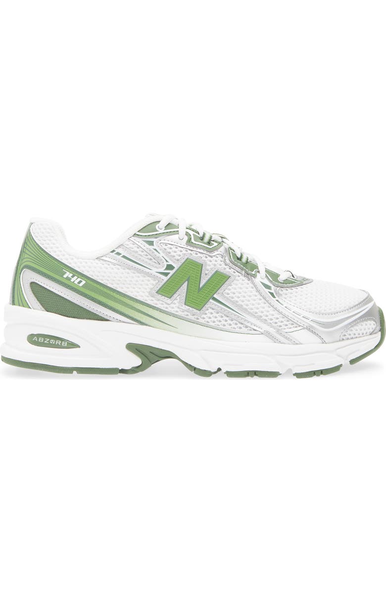 New Balance Gender Inclusive 740 Sneaker, Alternate, color, White/ Alpine Green