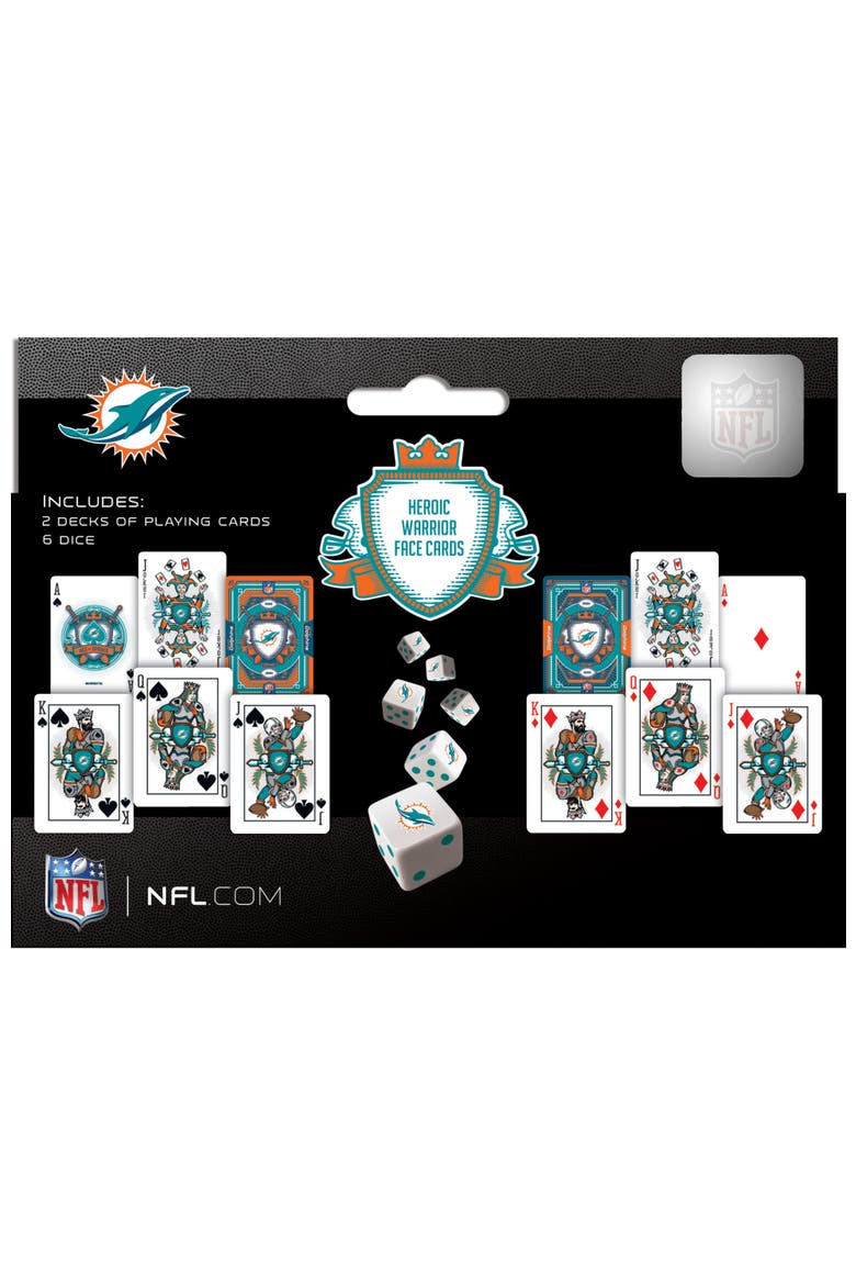 Miami Dolphins Playing Cards & Dice, Alternate, color, Multicolor