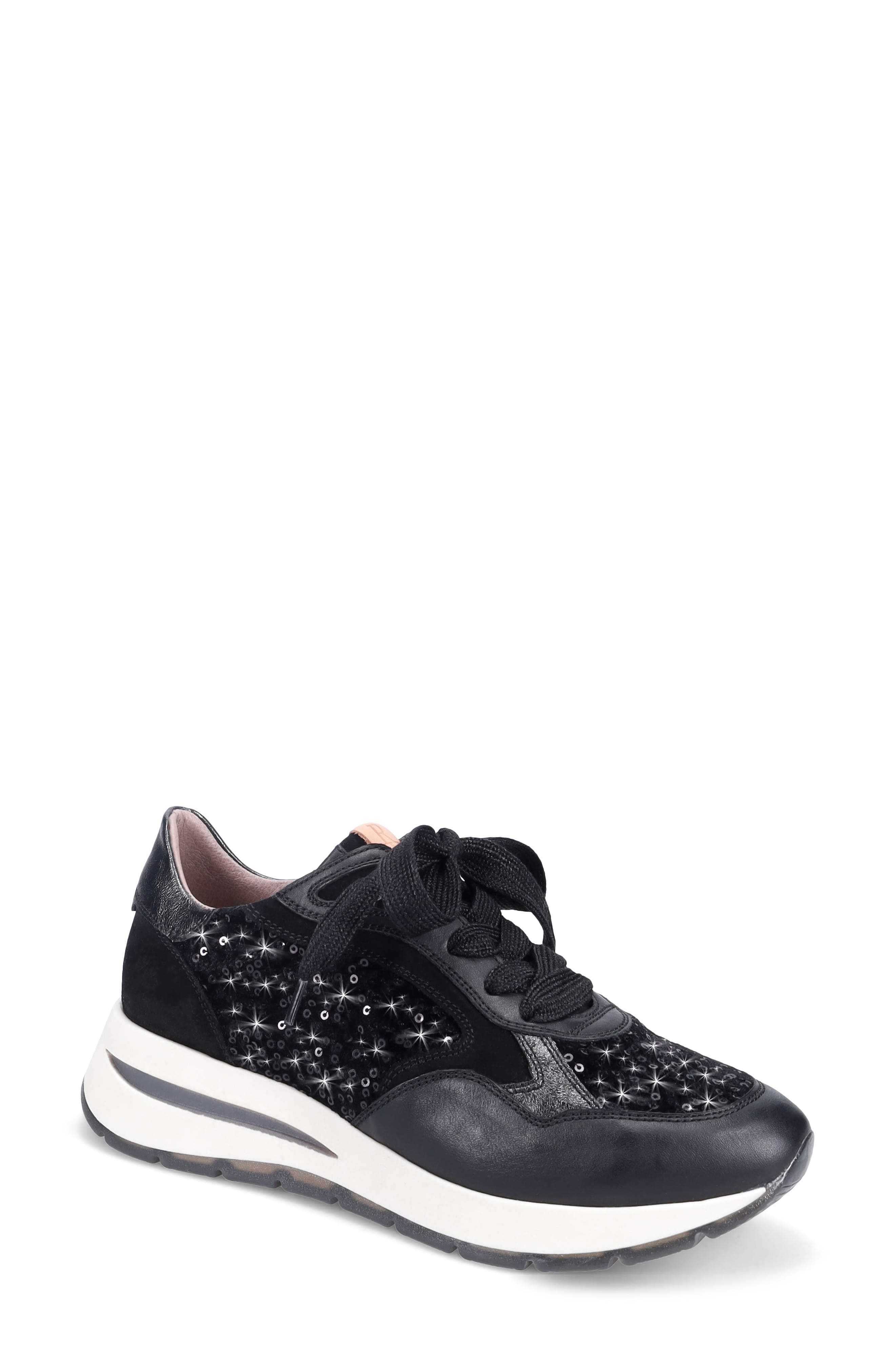 Ron White Zara Wedge Sneaker, Main, color, Onyx