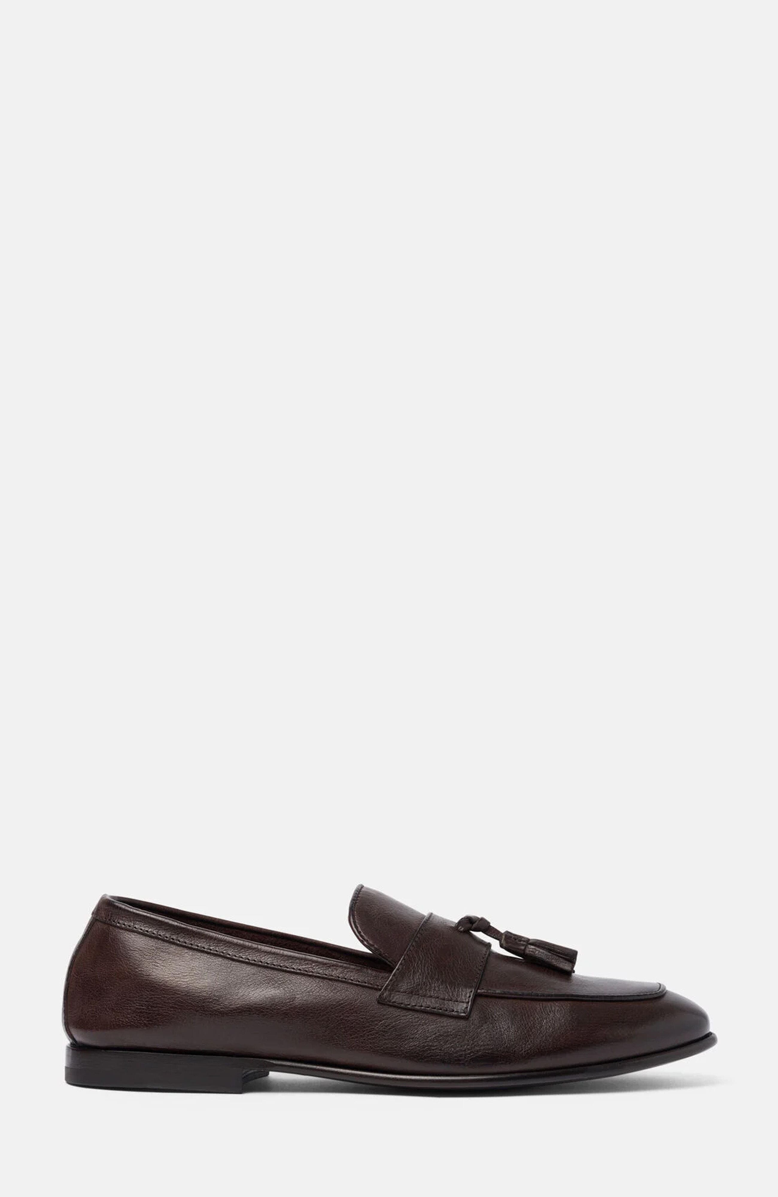 SCAROSSO Nathan Loafers, Alternate, color, Dark Brown - Calf