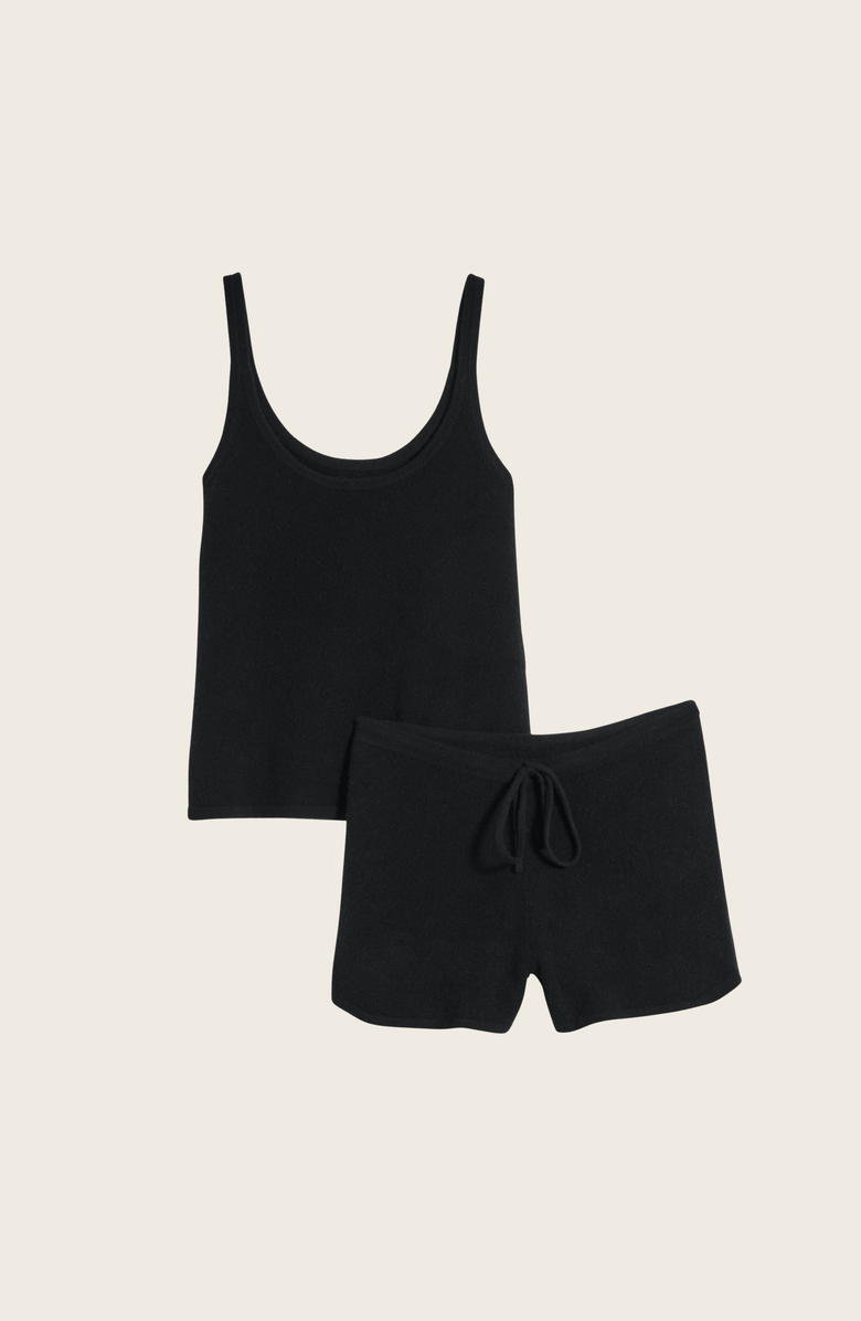 Italic Cashmere Lounge Set, Alternate, color, Black