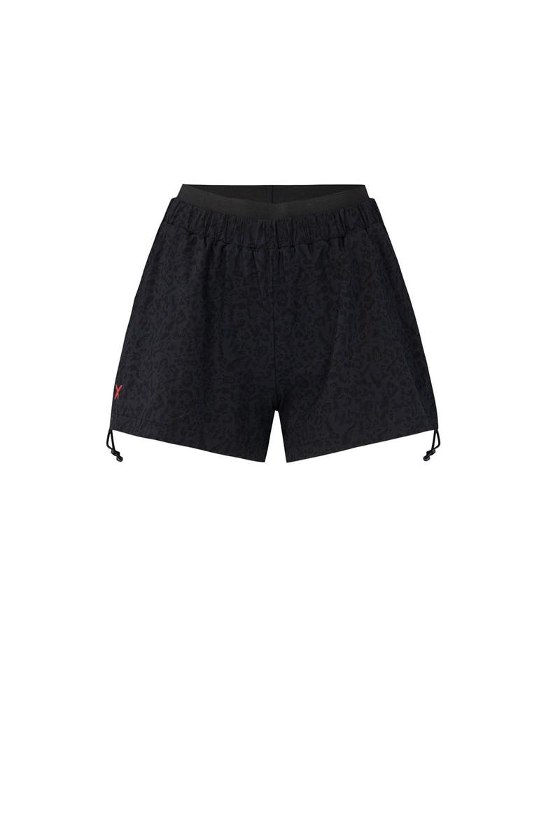 PCFG Free Heaven Leopard Track Suit Short, Main, color, Black