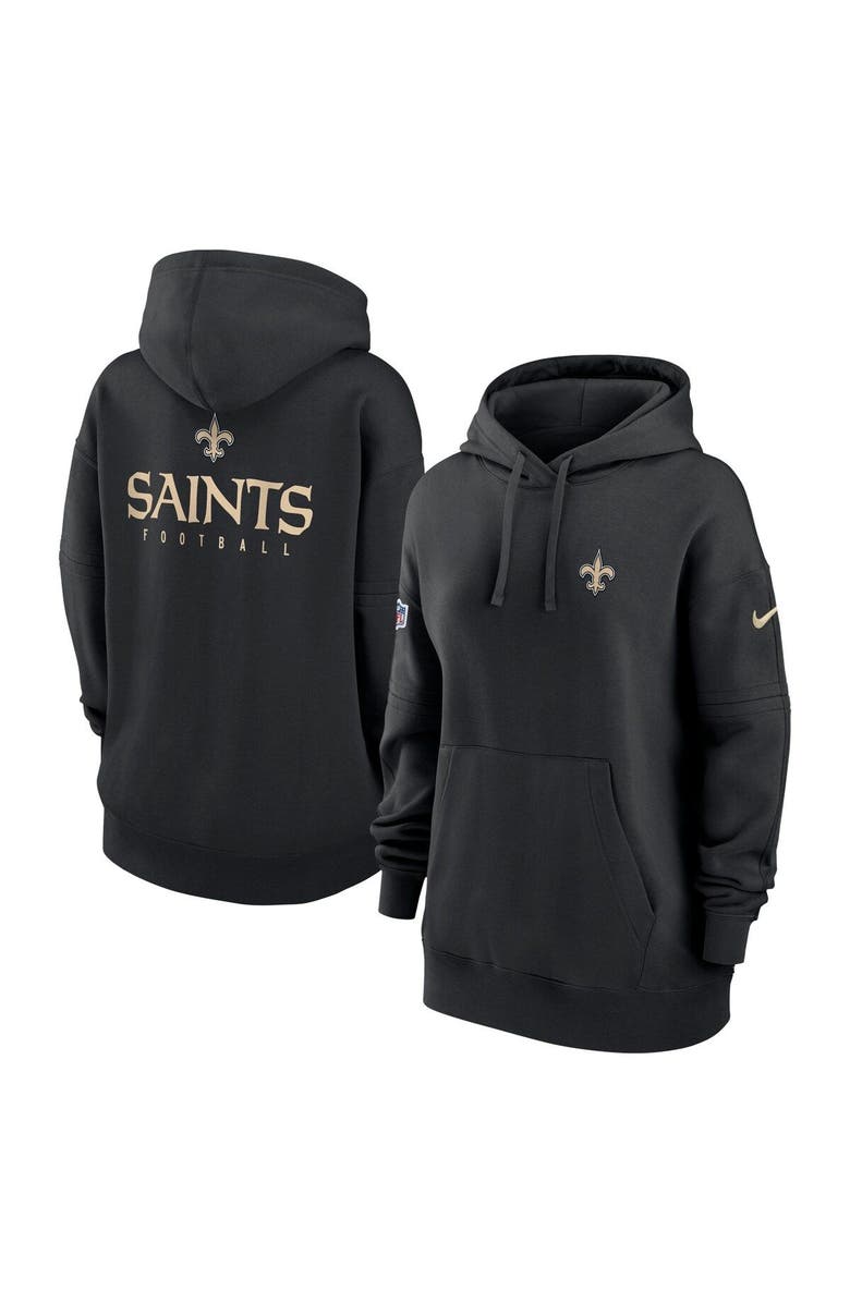 Nike Women's Nike Black New Orleans Saints 2023 Sideline Club Fleece Pullover Hoodie, Main, color, Black