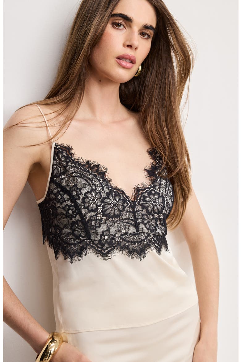 Lace & Satin Camisole, Alternate, color, ECRU003