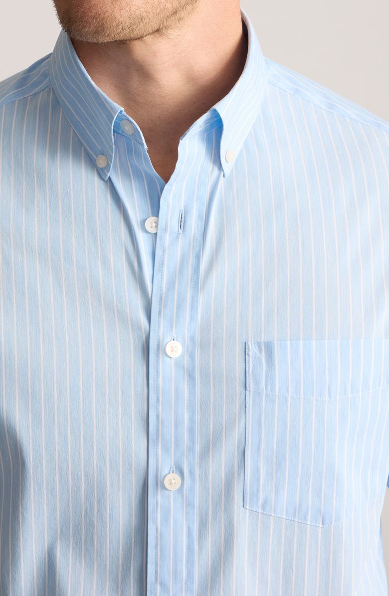 UNTUCKit Gutierrez Stripe CottonTek<sup>™</sup> Performance Button-Down Shirt, Alternate, color, Palace Blue