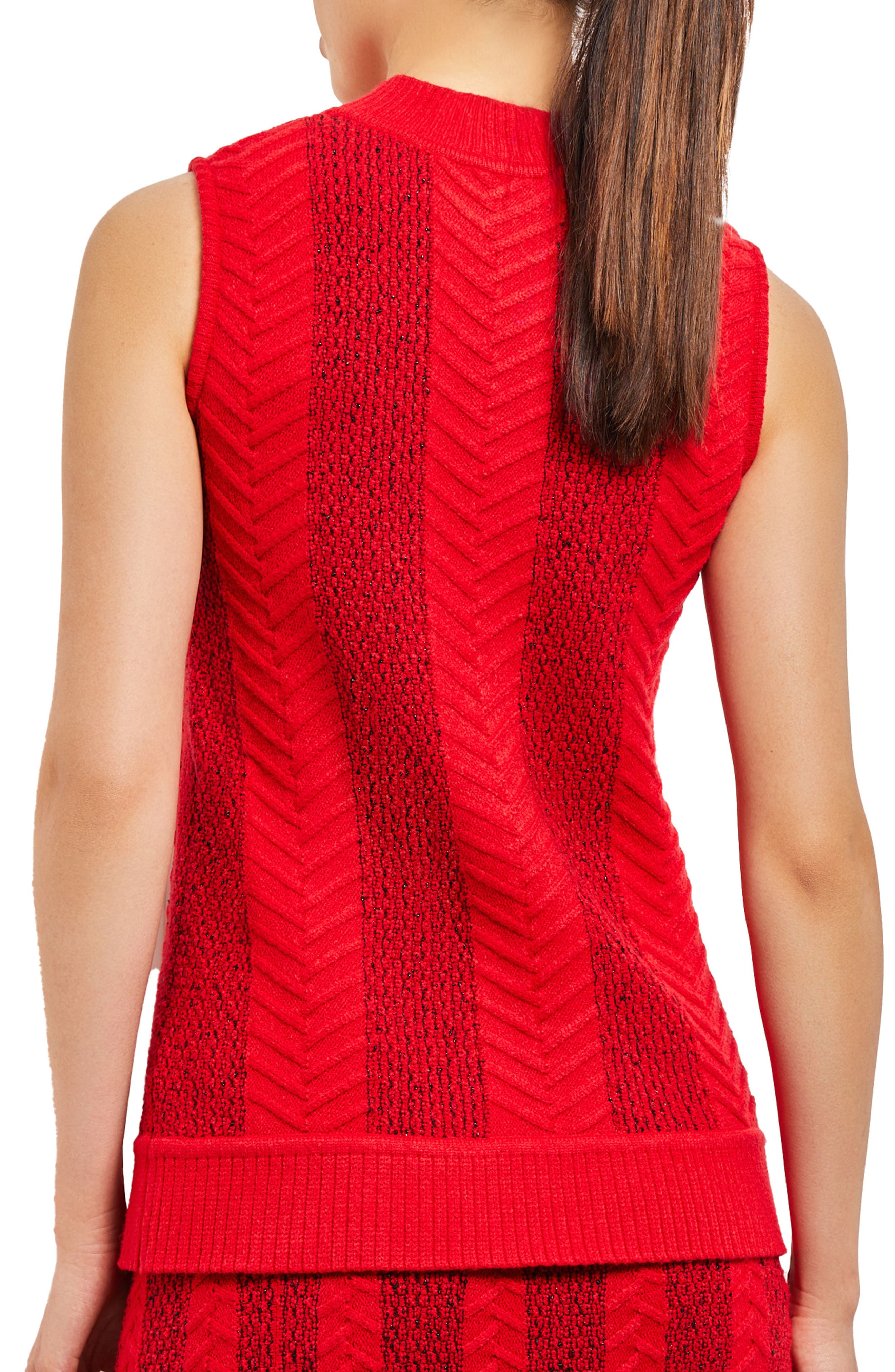 Misook Stripe Mock Neck Sweater Tank (Women) | Nordstromrack