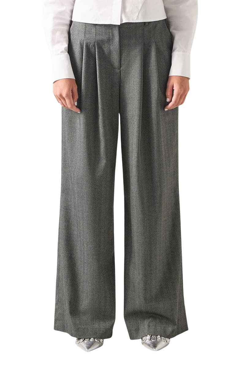 LK Bennett Liz Wide Leg Pants, Main, color, Grey