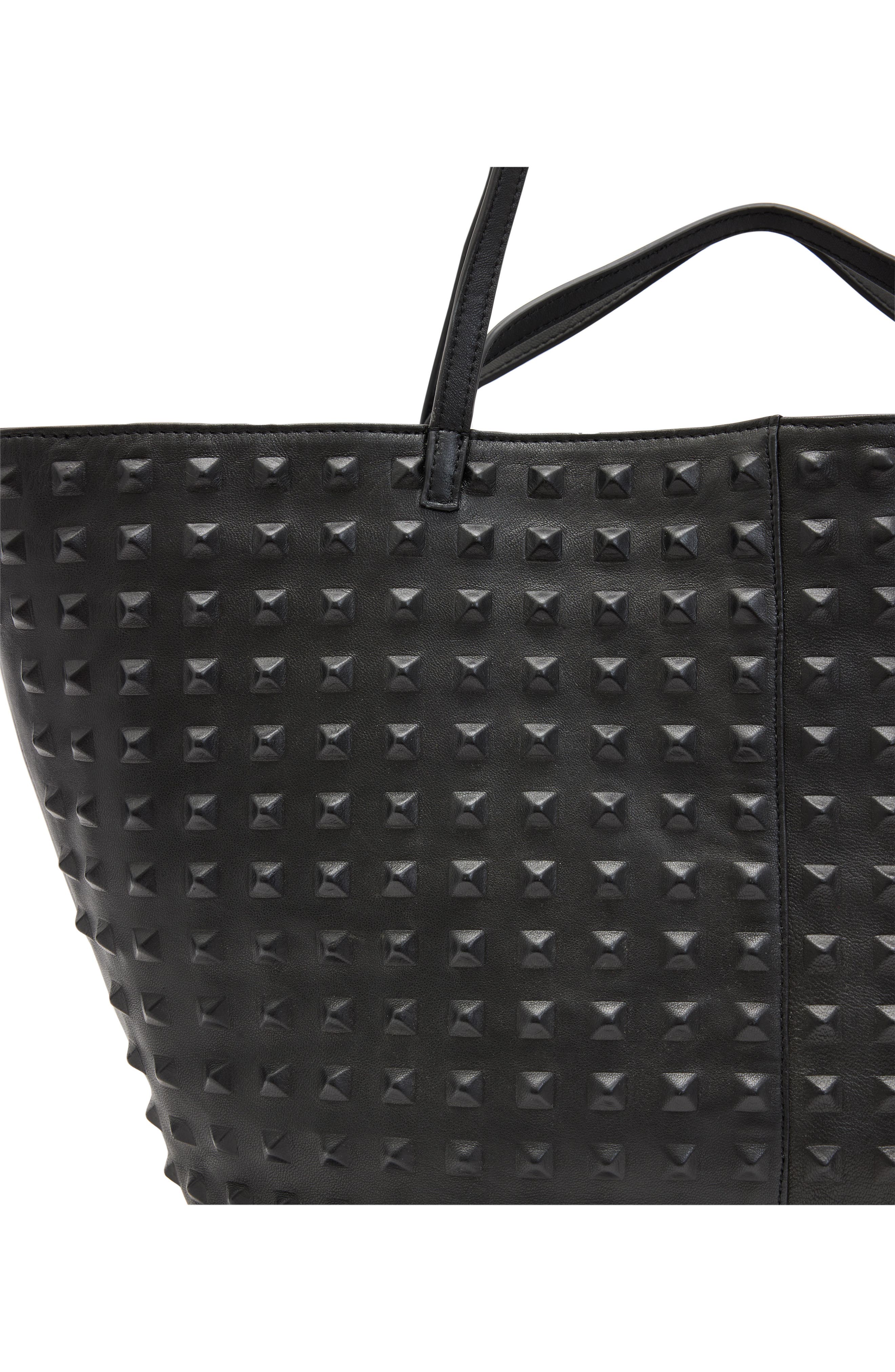 AllSaints Hannah Stud Leather Tote, Alternate, color, 