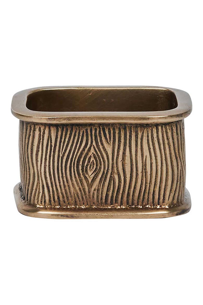 Blenheim Oak Set of 4 Napkin Rings, Alternate, color, BRASS