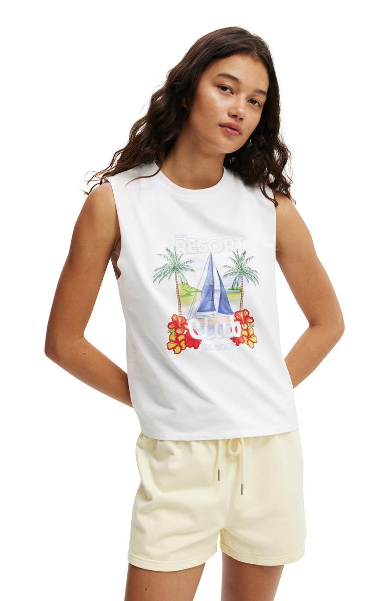 COTTON ON BODY Women's Active Graphic Crew Tank, Main, color, 