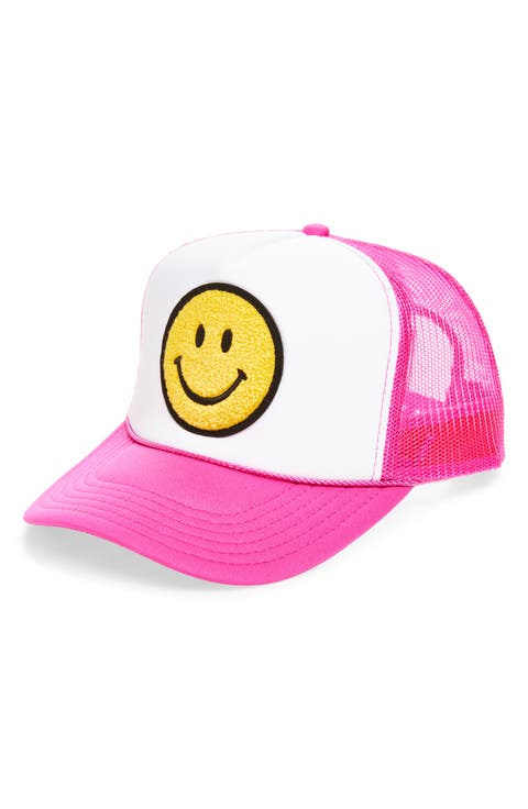 Smiley Patch Trucker Hat