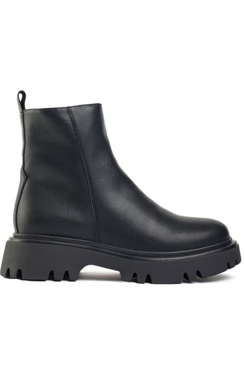 Vegan Cameo Ankle Boots