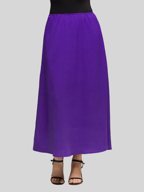 Elastic Waist A-LINE Maxi Skirt