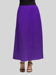 24seven Comfort Apparel Elastic Waist A-LINE Maxi Skirt