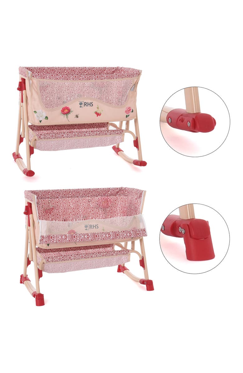 Roma Prams Rhs Doll Bedside Crib, Rocking and Stationary, Kids 3+, Alternate, color, Multicolored