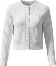 Index Cable Knit Raglan Sleeve Button Front Cardigan