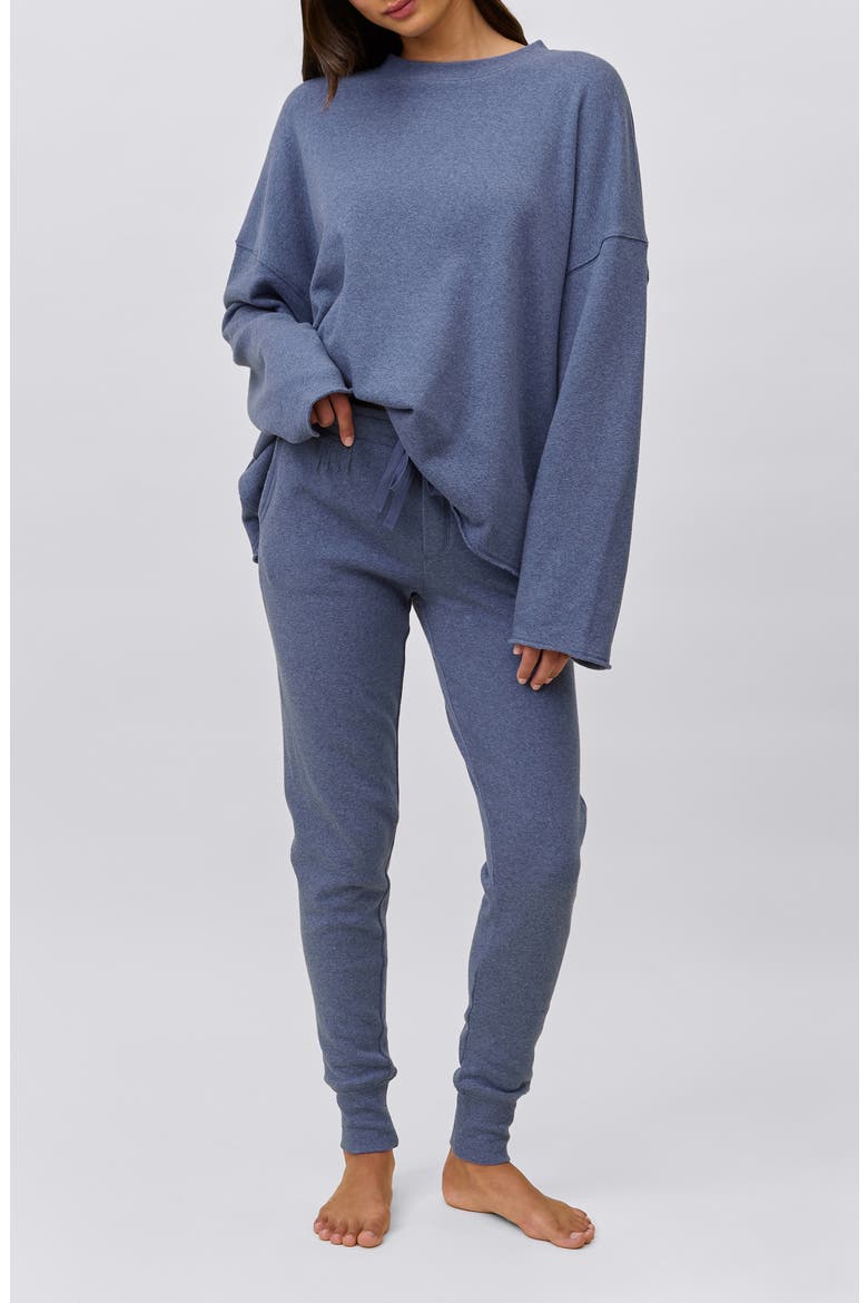 Organic Cotton Pajamas, Alternate, color, STEEL BLUE